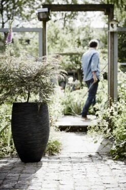 Capi Europe - Vaas Elegant Deluxe Rib NL - 40x60 - Zwart - Voor Binnen En Buiten - KBLR1131 -Tuinmeubelseries Winkel 800x1200 121