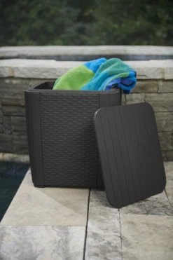 ALLIBERT Keter Luzon Opbergtafel - 39x39x43cm - Donkergrijs -Tuinmeubelseries Winkel 800x1200 30