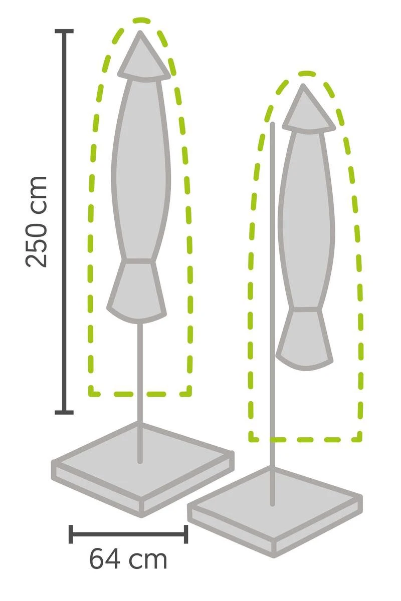 Weersbestendige Parasolhoes - Max. 4 x 4 m - Grijs / Antraciet - Zweefparasol Weersbestendige Parasolhoes - Max. 4 X 4 M - Grijs / Antraciet - Zweefparasol -Tuinmeubelseries Winkel 800x1200 4
