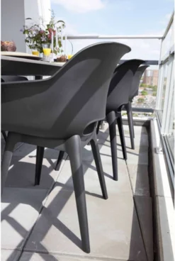 Allibert Akola Tuinstoelen - 2 Stuks -56,5x55x80cm - Donkergrijs -Tuinmeubelseries Winkel 806x1200 1