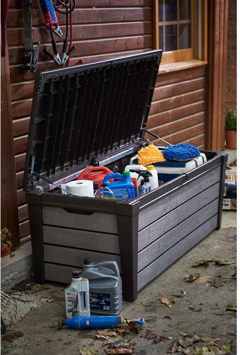 Keter Brushwood Opbergbox - kussenbox - 455L - 145x69,7x60,3cm - Grafiet Keter Brushwood Opbergbox - Kussenbox - 455L - 145x69,7x60,3cm - Grafiet -Tuinmeubelseries Winkel 813x1200 1