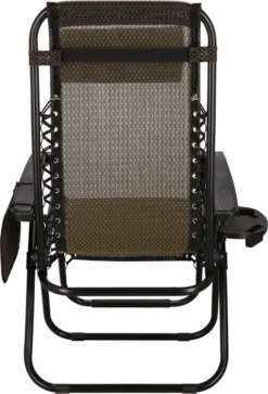 Springos Tuinstoel | Ligstoel | Opvouwbaar | Verstelbaar | Ergonomische Hoofdsteun | Bruin / Zwart -Tuinmeubelseries Winkel 816x1200