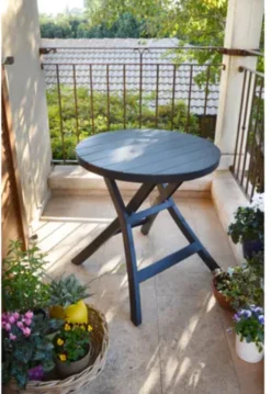 Allibert - Tuintafel - Oregon - Ø 70 Cm - Kunststof - Opklapbaar 3 Allibert - Tuintafel - Oregon - Ø 70 Cm - Kunststof - Opklapbaar -Tuinmeubelseries Winkel 825x1200