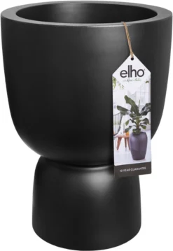 Elho Pure Coupe 41 - Bloempot Voor Binnen & Buiten - Ø 41.3 X H 57.9 Cm - Zwart/Zwart -Tuinmeubelseries Winkel 825x1200 3