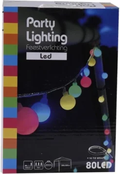 LED Multicolour Feestverlichting Prikkabel - 80 Lampen - 16 Meter - IP44 -Tuinmeubelseries Winkel 828x1200