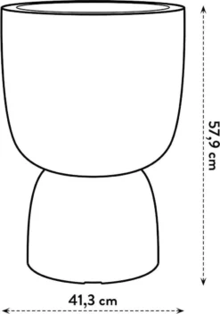 Elho Pure Coupe 41 - Bloempot Voor Binnen & Buiten - Ø 41.3 X H 57.9 Cm - Zwart/Zwart -Tuinmeubelseries Winkel 843x1200 1