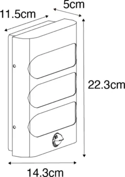 QAZQA Gaev - Moderne LED Wandlamp Met Bewegingsmelder | Bewegingssensor | Sensor Voor Buiten - 1 Lichts - D 5 Cm - Zwart - Buitenverlichting -Tuinmeubelseries Winkel 848x1200 1