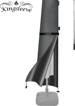 Kingsleeve Parasolhoes Tot Ø 330cm - Weerbestendig Robuust - Grijs