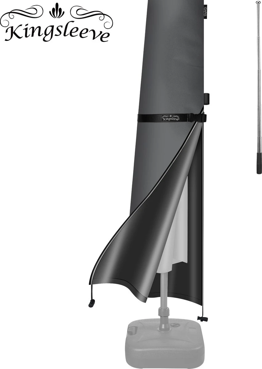 Kingsleeve Parasolhoes tot Ø 330cm - Weerbestendig Robuust - Grijs Kingsleeve Parasolhoes Tot Ø 330cm - Weerbestendig Robuust - Grijs -Tuinmeubelseries Winkel 852x1200 1