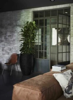 Capi Europe - Vaas Elegant Deluxe Rib NL - 40x60 - Zwart - Voor Binnen En Buiten - KBLR1131 -Tuinmeubelseries Winkel 873x1200