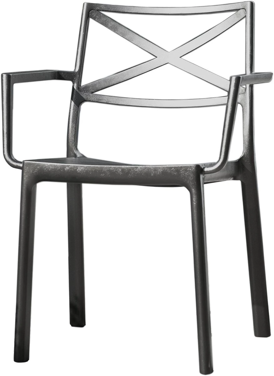 Keter Metalix Tuinstoelen - 4 stuks - 53,3x60,2x81,3 cm - Zwart Keter Metalix Tuinstoelen - 4 Stuks - 53,3x60,2x81,3 Cm - Zwart -Tuinmeubelseries Winkel