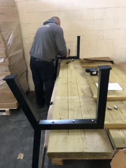 MaximaVida Set Industriële Bankpoten New York- Zwart Gecoat - Maak Zelf Je Bank -Tuinmeubelseries Winkel 900x1200 12