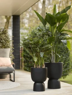 Elho Pure Coupe 41 - Bloempot Voor Binnen & Buiten - Ø 41.3 X H 57.9 Cm - Zwart/Zwart -Tuinmeubelseries Winkel 900x1200 29