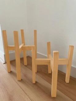 Plantenstandaard | Set Van 2 | Diameter Tot 24 Cm | Plantenkruk | Bloempotten Voor Binnen | Plantentafeltje Voor Binnen | Bloempot Standaard | Plantenstandaard Binnen | Hout | Licht Bruin -Tuinmeubelseries Winkel 900x1200 38