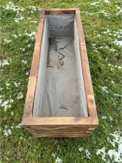 AMISHOUT - Plantenbak Van Balkjes 120x40x40 Cm - Bruin -Tuinmeubelseries Winkel 902x1200 8