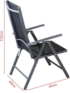 Tuinset 4 + 1 Klapstoelen Tuintafel – Aluminium 80x80cm - Grijs 13 Tuinset 4 + 1 Klapstoelen Tuintafel – Aluminium 80x80cm - Grijs -Tuinmeubelseries Winkel 910x1200