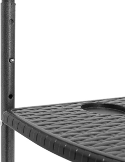 Relaxdays Balkontafel Inklapbaar, Balkon Tafel Rotan, Hangtafel Reling - Zwart -Tuinmeubelseries Winkel 929x1200