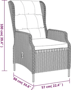 VidaXL 5-delige Tuinset Poly Rattan Bruin -Tuinmeubelseries Winkel 947x1200