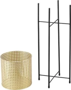 Bloempot Op Standaard Mol Set Van 2 Zwart En Goud 3 Bloempot Op Standaard Mol Set Van 2 Zwart En Goud -Tuinmeubelseries Winkel 953x1200 2