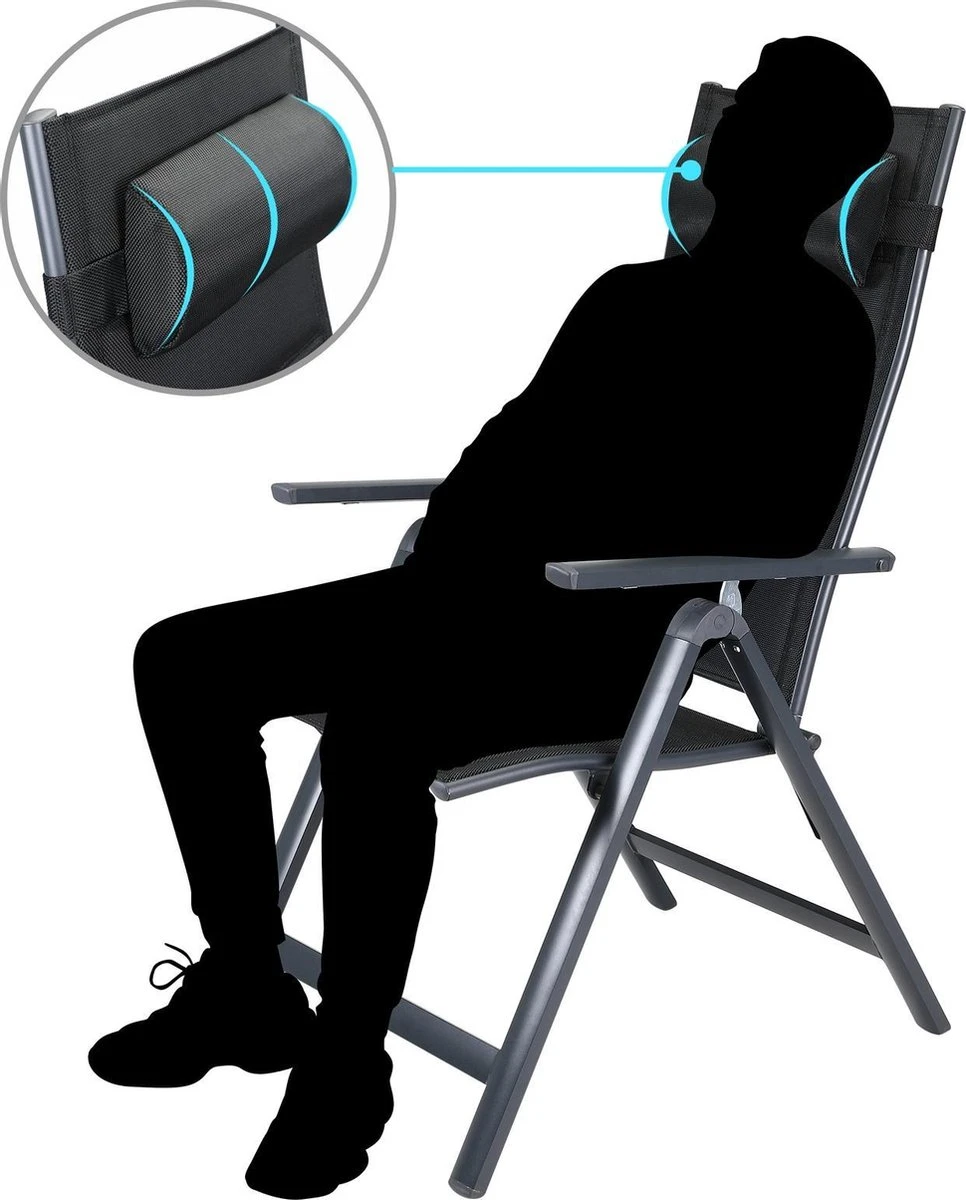 Casaria Tuinstoel Aluminium - 2 stuks Inklapbaar - Antraciet Casaria Tuinstoel Aluminium - 2 Stuks Inklapbaar - Antraciet -Tuinmeubelseries Winkel