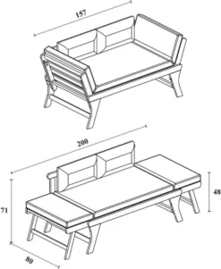 Loungebank Tuin FSC Antraciet – Makkelijk Verstelbaar Lounge Bank Balkon – Tuinbank Lounge Hardhout FSC – Perfecthomeshop -Tuinmeubelseries Winkel 984x1200