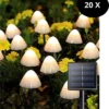 Cynergie - Tuinverlichting Op Zonneenergie - 20 X Led Lampen - Solar Lampjes Met Paddenstoelen - Kerstverlichting Buiten