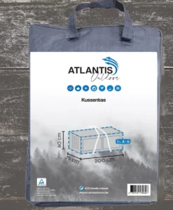 Opbergtas Voor Tuinmeubelkussens - 200 X 75 X 60 Cm (4 – 6 Lounge- Tuinkussens) - Grijs / Antraciet -Tuinmeubelseries Winkel 992x1200