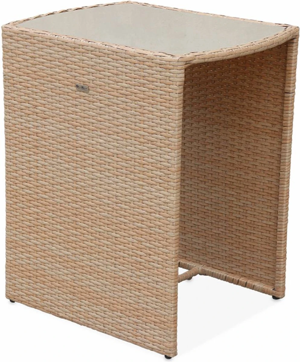 Alice's Garden Balkonset Doppio - 2 stoelen - Inschuifbaar - Wicker - Beige Alice's Garden Balkonset Doppio - 2 Stoelen - Inschuifbaar - Wicker - Beige -Tuinmeubelseries Winkel 994x1200 1